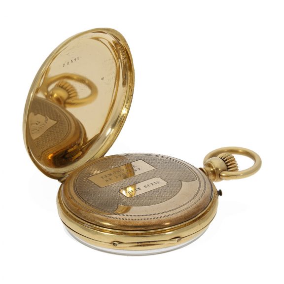Swiss 18 carat gold pocket watch with very early crown winding Circa 1850 Swiss 18 carat gold pocket watch with very early crown winding Circa 1850