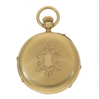 Swiss 18 carat gold pocket watch with very early crown winding Circa 1850