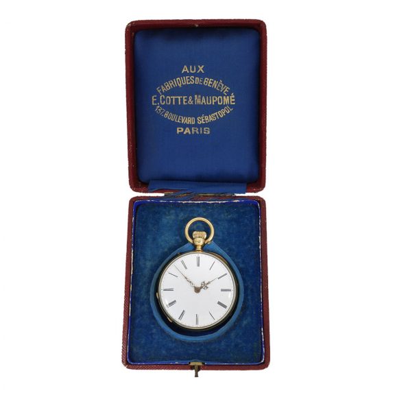 Swiss 18 carat gold pocket watch with very early crown winding Circa 1850 Swiss 18 carat gold pocket watch with very early crown winding Circa 1850