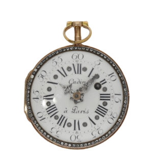 French 18 carat gold very fine early Lépine watch with stone setting Circa 1769
