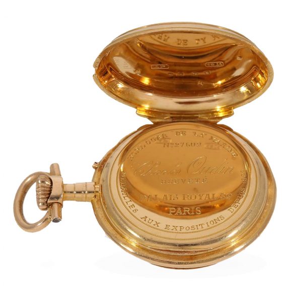 Small French 18 carat gold Louis XV precision watch Circa 1870 Small French 18 carat gold Louis XV precision watch Circa 1870