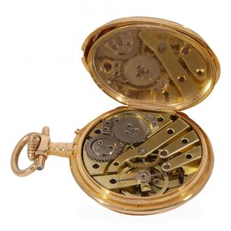Small French 18 carat gold Louis XV precision watch Circa 1870