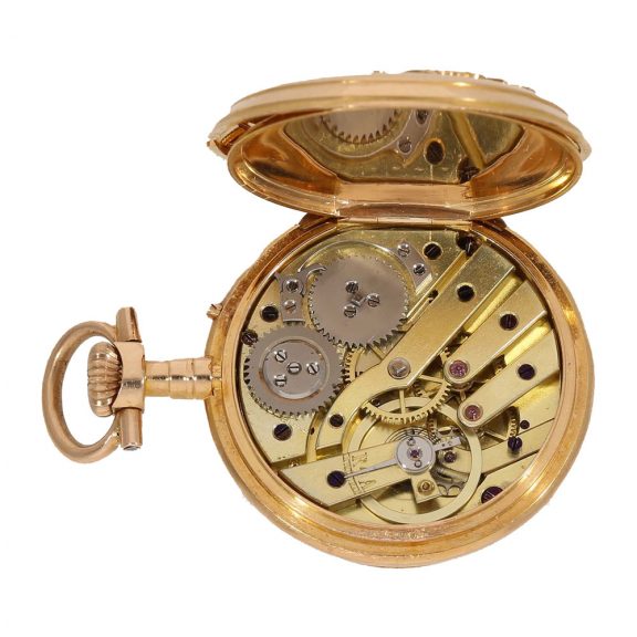 Small French 18 carat gold Louis XV precision watch Circa 1870 Small French 18 carat gold Louis XV precision watch Circa 1870