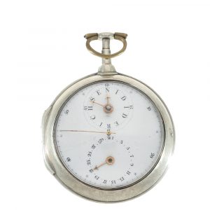 English silver deck watch with center seconds Circa 1820