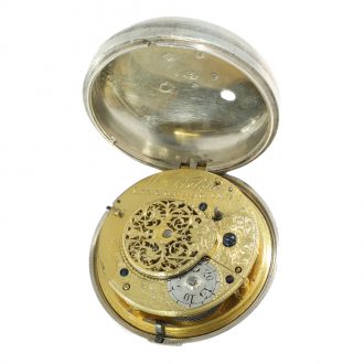 English silver deck watch with center seconds Circa 1820