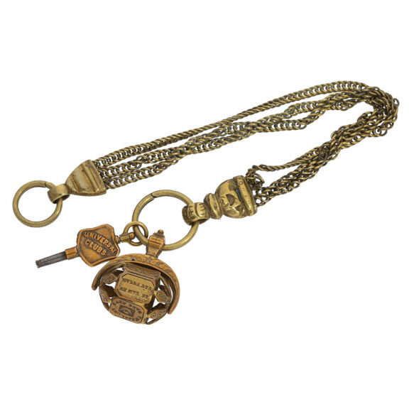 English interesting deck watch with chatelaine Circa 1763-1807 English interesting deck watch with chatelaine Circa 1763-1807