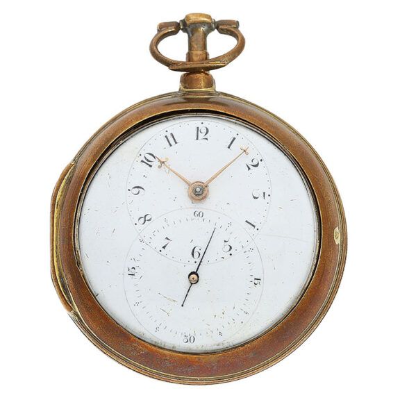 English interesting deck watch with chatelaine Circa 1763-1807