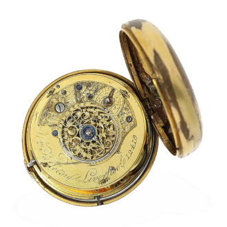 English interesting deck watch with chatelaine Circa 1763-1807