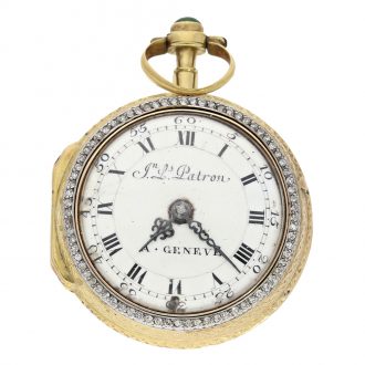 Exceptional high quality and rare Swiss lady's pair case verge watch Circa 1760