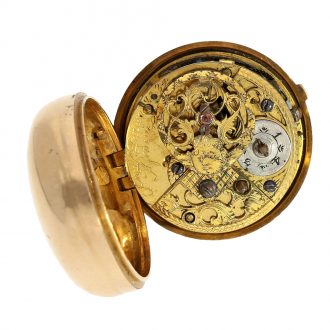 Exceptional high quality and rare Swiss lady's pair case verge watch Circa 1760