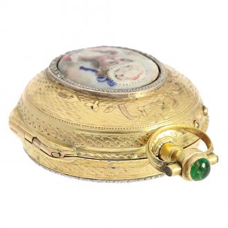 Exceptional high quality and rare Swiss lady's pair case verge watch Circa 1760