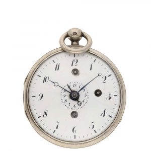 Swiss silver technically unusual version verge watch Circa 1800