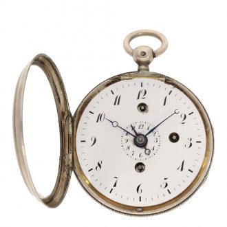 Swiss silver technically unusual version verge watch Circa 1800
