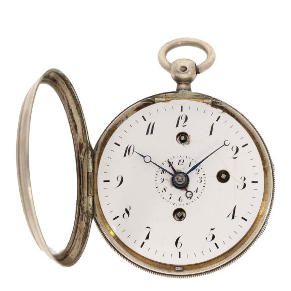 Swiss silver technically unusual version verge watch Circa 1800 Swiss silver technically unusual version verge watch Circa 1800