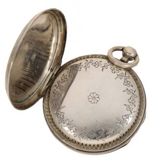 Swiss silver technically unusual version verge watch Circa 1800
