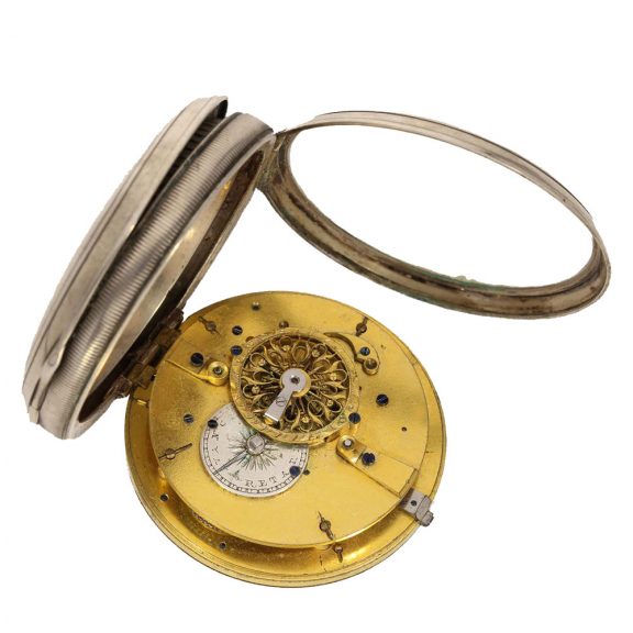 Swiss silver technically unusual version verge watch Circa 1800 Swiss silver technically unusual version verge watch Circa 1800
