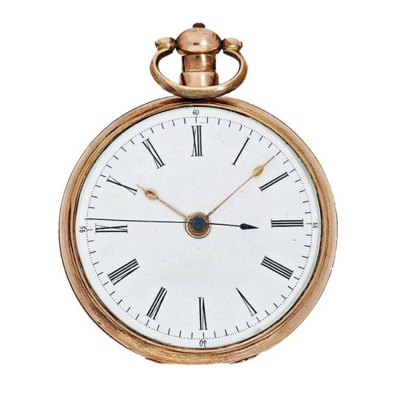 English duplex pocket watch with center seconds Circa 1800