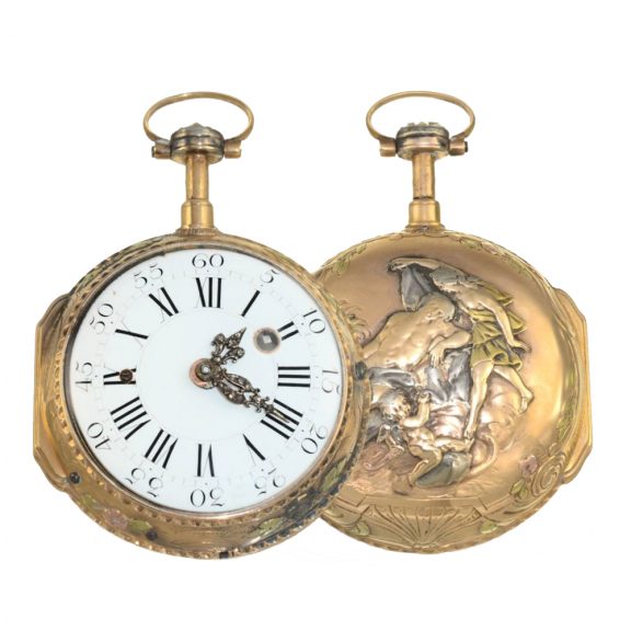 French extravagant multi coloured verge watch Circa 1770 French extravagant multi coloured verge watch Circa 1770