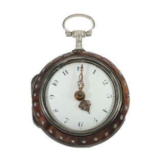 English silver verge pocket watch with repeater Circa 1750