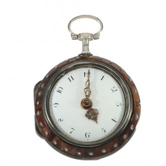 English silver verge pocket watch with repeater Circa 1750