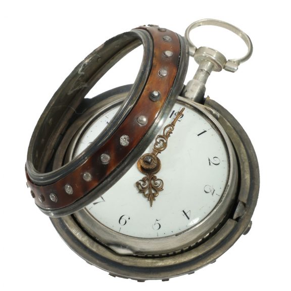 English silver verge pocket watch with repeater Circa 1750 English silver verge pocket watch with repeater Circa 1750