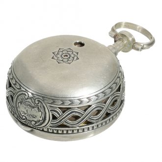 English silver verge pocket watch with repeater Circa 1750