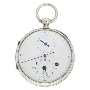 Swiss watch with jumping center seconds and date Circa 1800