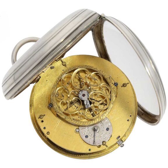 Swiss watch with jumping center seconds and date Circa 1800 Swiss watch with jumping center seconds and date Circa 1800