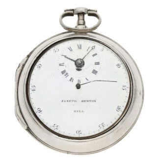 English pair cased verge watch with center seconds Circa 1781