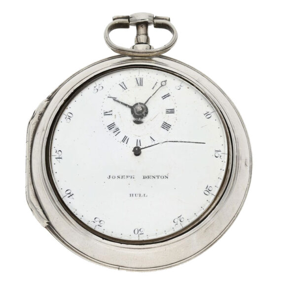 English pair cased verge watch with center seconds Circa 1781