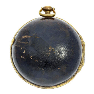 English brass verge pocket watch with leather case Circa 1700