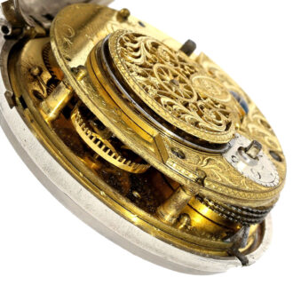 English pair cased verge watch with center seconds Circa 1781