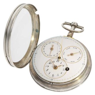 French rare verge pocket watch with triple date Circa 1800 French rare verge pocket watch with triple date Circa 1800