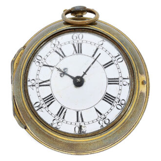 English pair cased verge brass pocket watch Circa 1740
