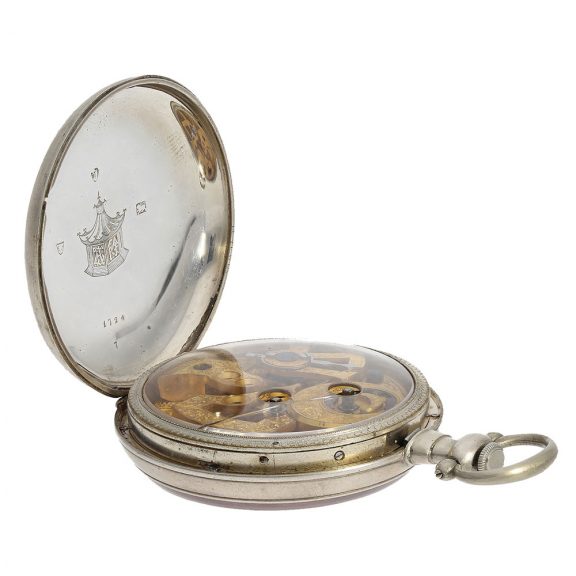 Swiss pocket watch with center seconds for the Chinese market Circa 1850 Swiss pocket watch with center seconds for the Chinese market Circa 1850