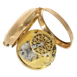 Swiss 18 carat gold Louis XV verge pocket watch Circa 1750