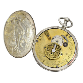 Swiss extravagant pocket watch with two time zones Circa 1800 Swiss extravagant pocket watch with two time zones Circa 1800