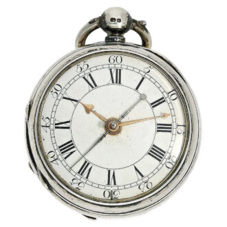 English interesting silver center seconds pocket watch Circa 1770