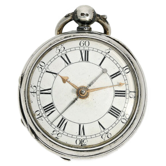 English interesting silver center seconds pocket watch Circa 1770