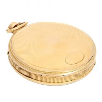 French 18 Carat gold decorative verge watch with repeater Circa 1800
