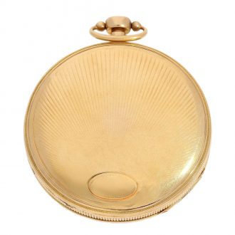 French 18 Carat gold decorative verge watch with repeater Circa 1800