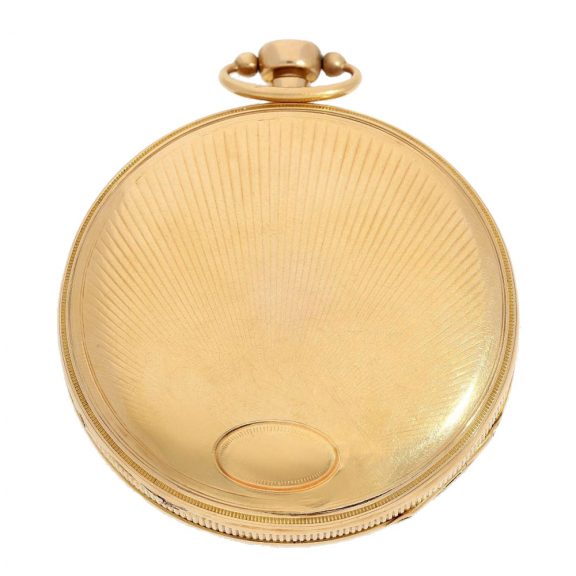 French 18 Carat gold decorative verge watch with repeater Circa 1800 French 18 Carat gold decorative verge watch with repeater Circa 1800
