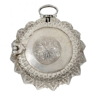 English large silver pocket watch with unusual outer case Circa 1813