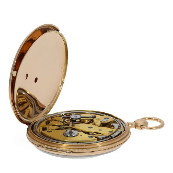 18 Carat gold large lépine watch with decentral dial Circa 1820 18 Carat gold large lépine watch with decentral dial Circa 1820