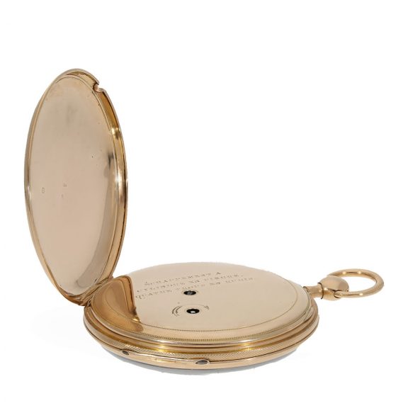 18 Carat gold large lépine watch with decentral dial Circa 1820 18 Carat gold large lépine watch with decentral dial Circa 1820