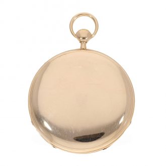 18 Carat gold large lépine watch with decentral dial Circa 1820