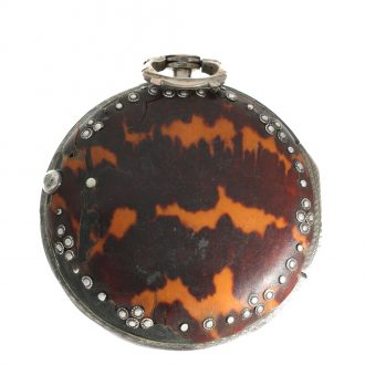 English silver three cased verge pocket watch Circa 1825