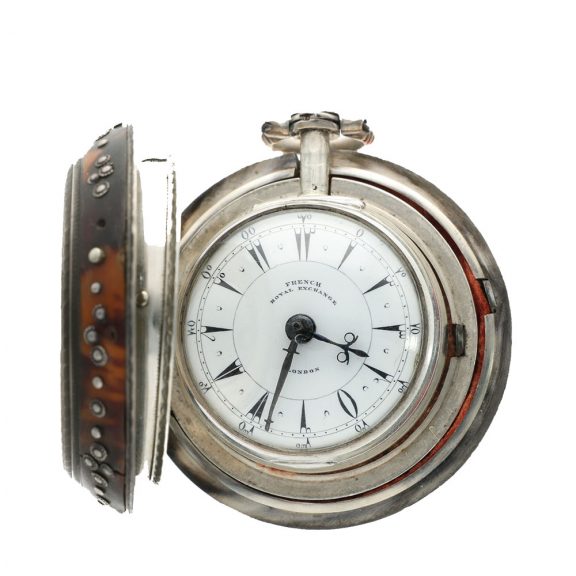 English silver three cased verge pocket watch Circa 1825 English silver three cased verge pocket watch Circa 1825