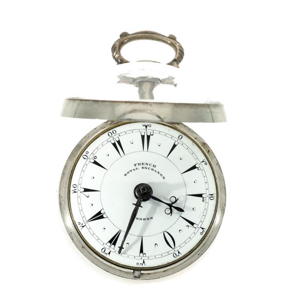 English silver three cased verge pocket watch Circa 1825 English silver three cased verge pocket watch Circa 1825