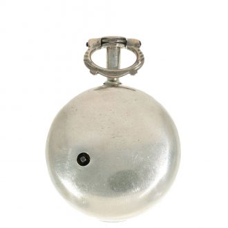 English silver three cased verge pocket watch Circa 1825
